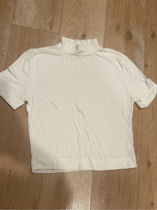 Babaton Tops - Babaton Cream Short-Sleeve Mock Neck Top